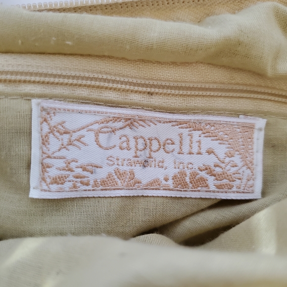 Capelli Straw Purse Handbag Animal Parade with Leather Straps - Picture 4 of 4